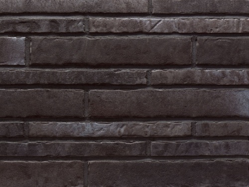 Фасадная плитка (ригель) Stroeher Zeitlos 359 kohleglanz, длинный формат 400x71x14 мм